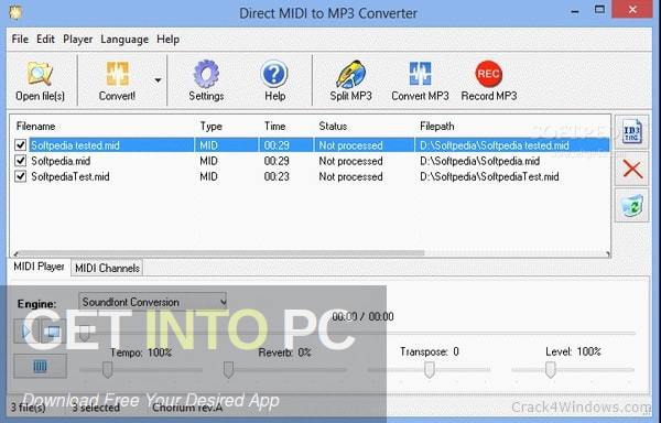 Direct MIDI to MP3 Converter Free Download