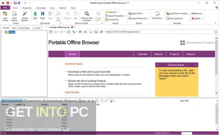 MetaProducts Portable Offline Browser 2020 Free Download