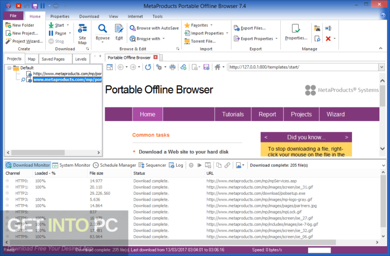 MetaProducts Portable Offline Browser 2020 Free Download
