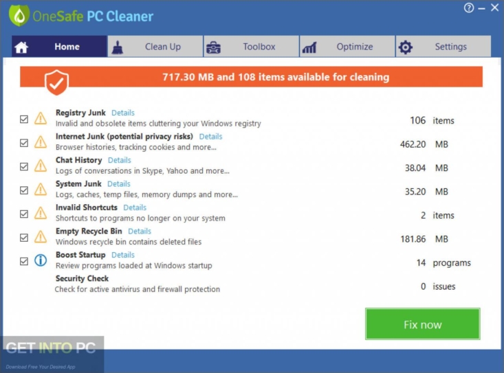 OneSafe PC Cleaner Pro 2020 Free Download
