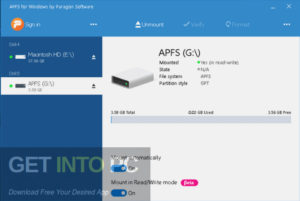 Paragon APFS for Windows Free Download