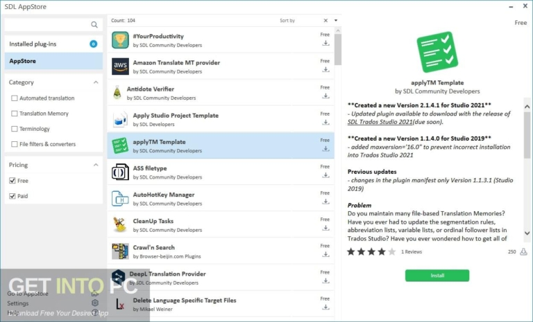 SDL Trados Studio 2021 Professional Free Download
