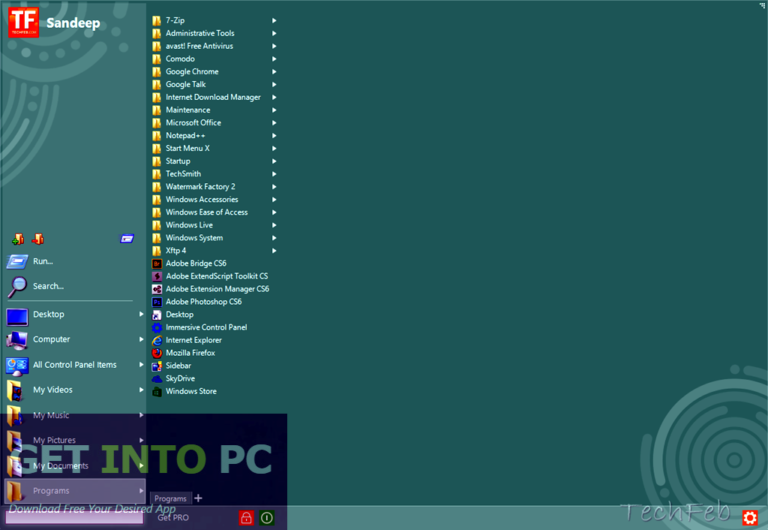 Start Menu X PRO Free Download