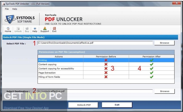 SysTools PDF Unlocker Free Download