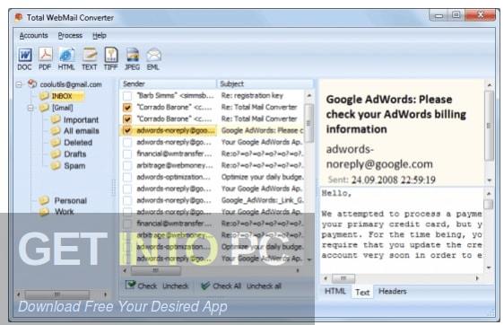Total WebMail Converter Free Download