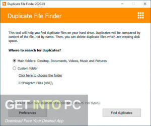 Duplicate File Finder Professional 2020 Free Download