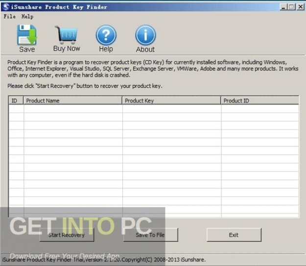 iSunshare Product Key Finder Free Download