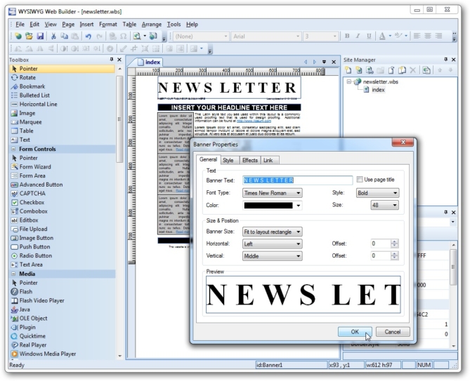 WYSIWYG Web Builder Setup Free Download