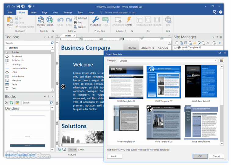 WYSIWYG Web Builder Setup Free Download