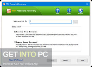 RecoverPassword PDF Password Recovery Pro Free Download