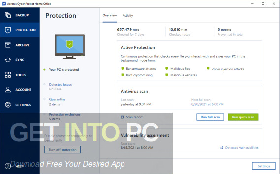 Acronis Cyber Protect Home Office Free Download