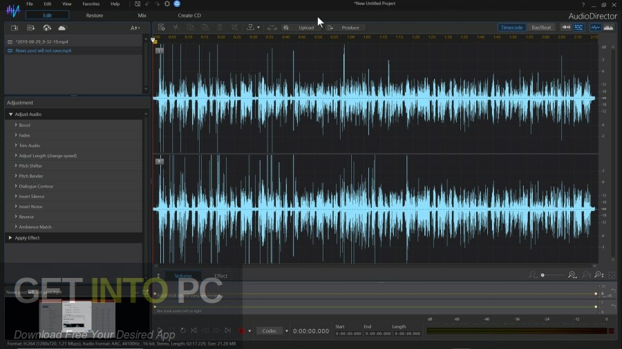 CyberLink AudioDirector Ultra 2021 Free Download