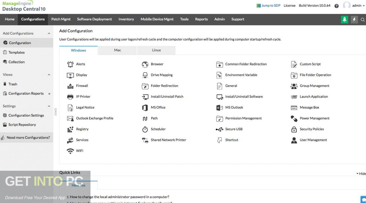 ManageEngine Desktop Central Free Download
