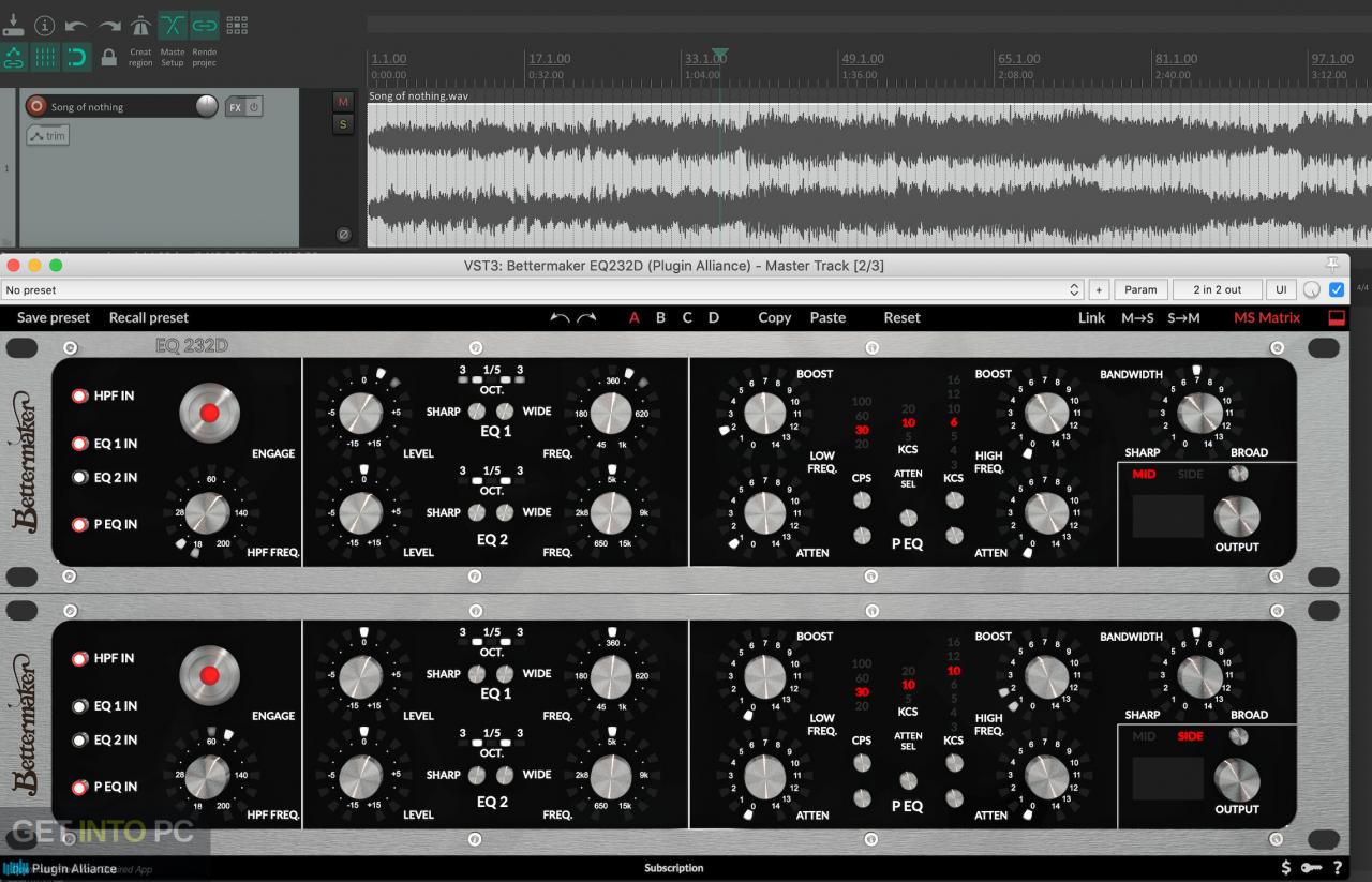 Plugin Alliance & Bettermaker – EQ232D VST Free Download