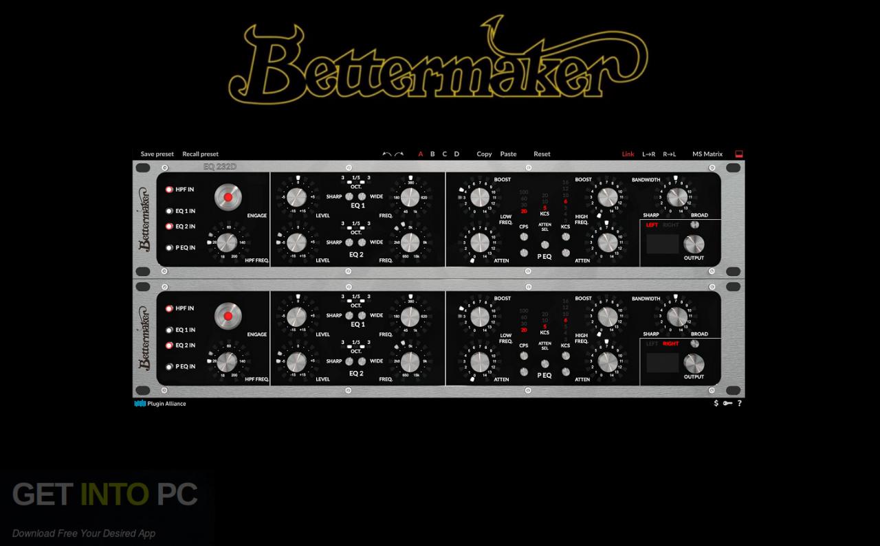 Plugin Alliance & Bettermaker – EQ232D VST Free Download