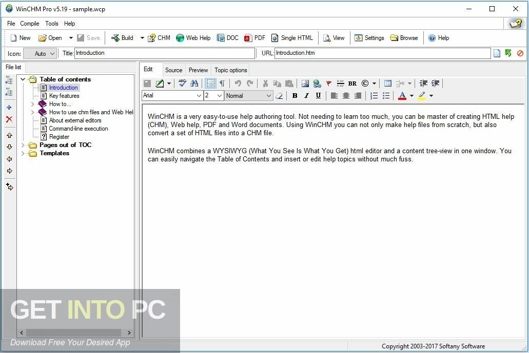 Softany WinCHM Pro 2021 Free Download