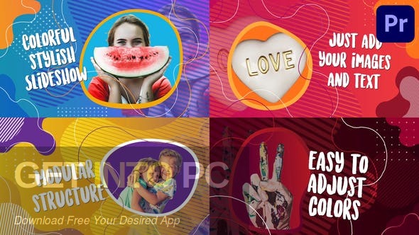 VideoHive – Colorful Fun Slideshow Premiere Pro MOGRT Download