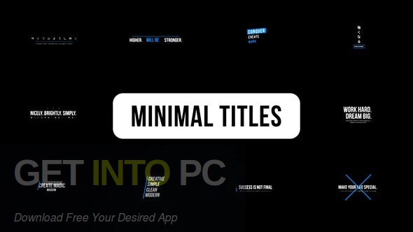 VideoHive – Minimal Titles And Transitions After Effects Free Download