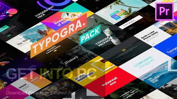 VideoHive – Typography Design Pack for Premiere Pro Free Download