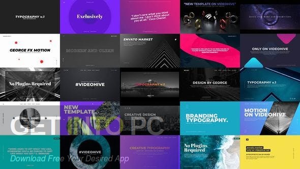 VideoHive – Typography Design Pack for Premiere Pro Free Download