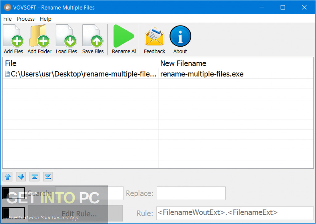 VovSoft Rename Multiple Files Free Download