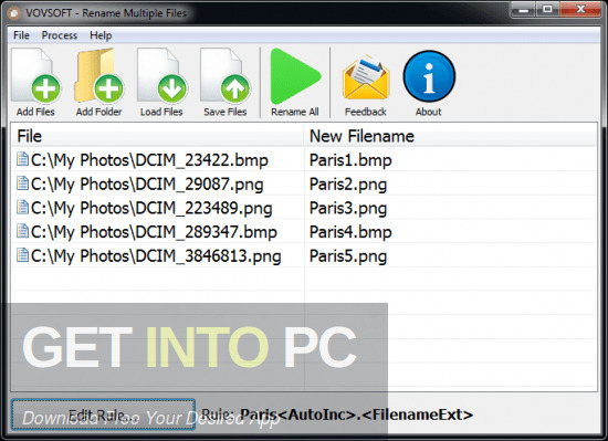 VovSoft Rename Multiple Files Free Download
