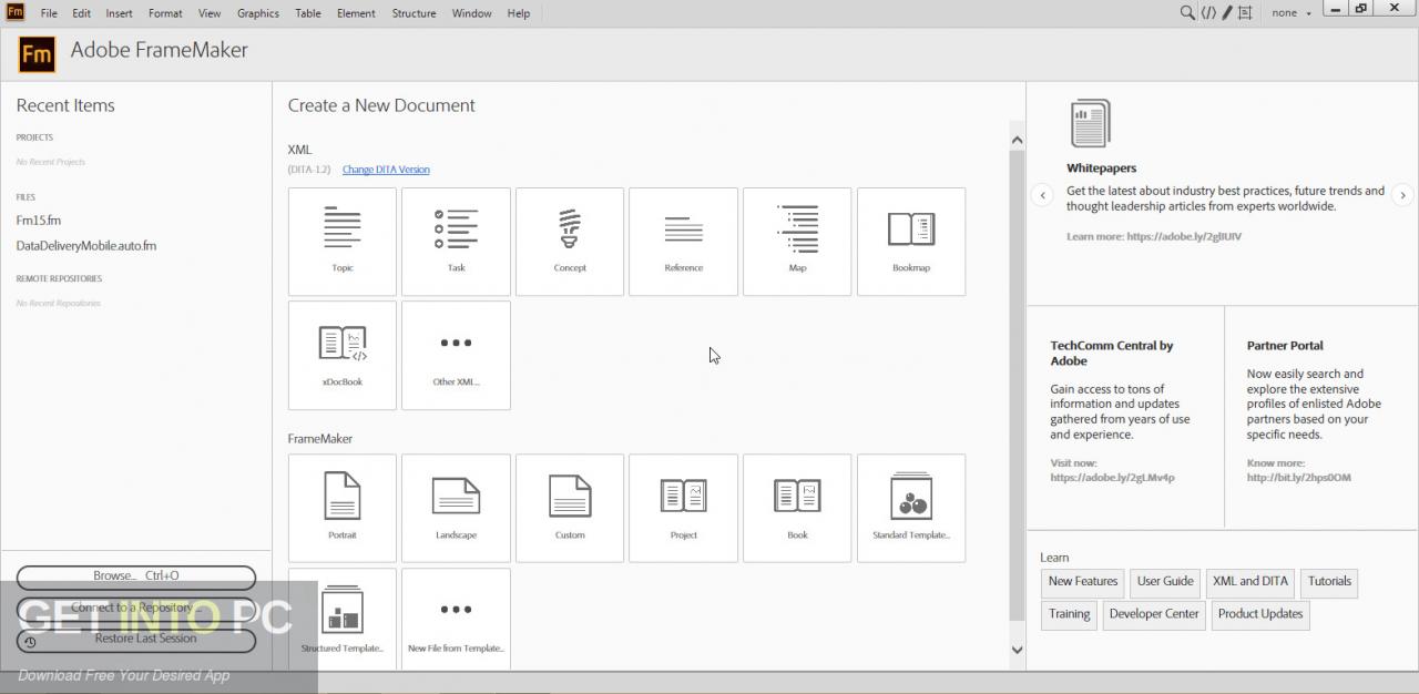 Adobe FrameMaker 2020 Free Download