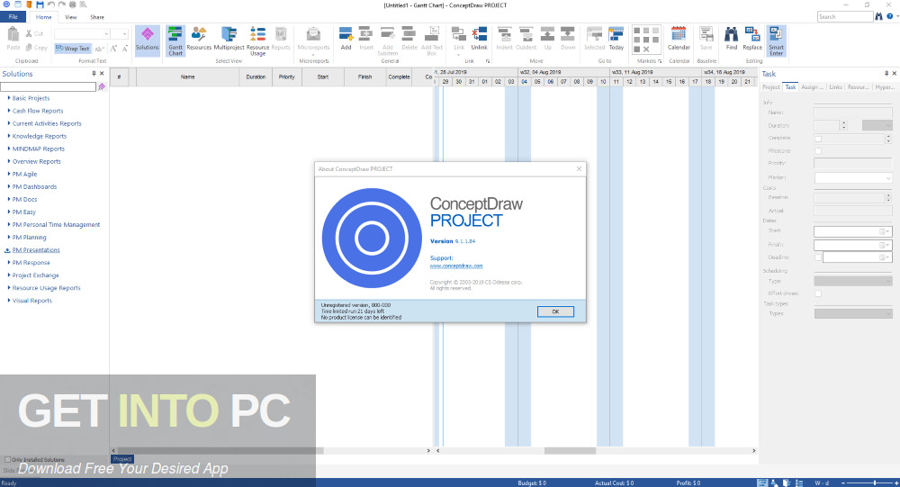 ConceptDraw PROJECT Free Download