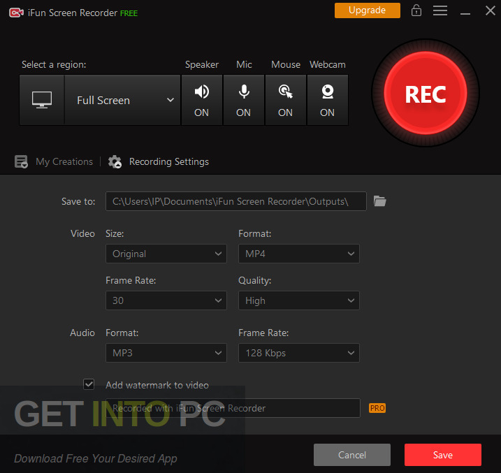 iFun Screen Recorder Pro Free Download