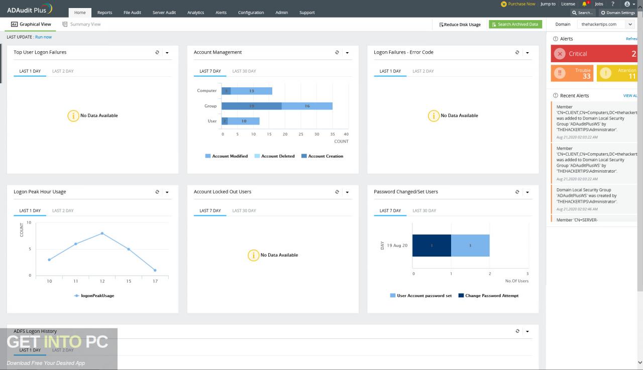 ManageEngine ADAudit Plus Free Download