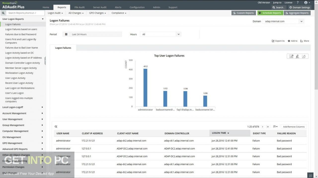 ManageEngine ADAudit Plus Free Download