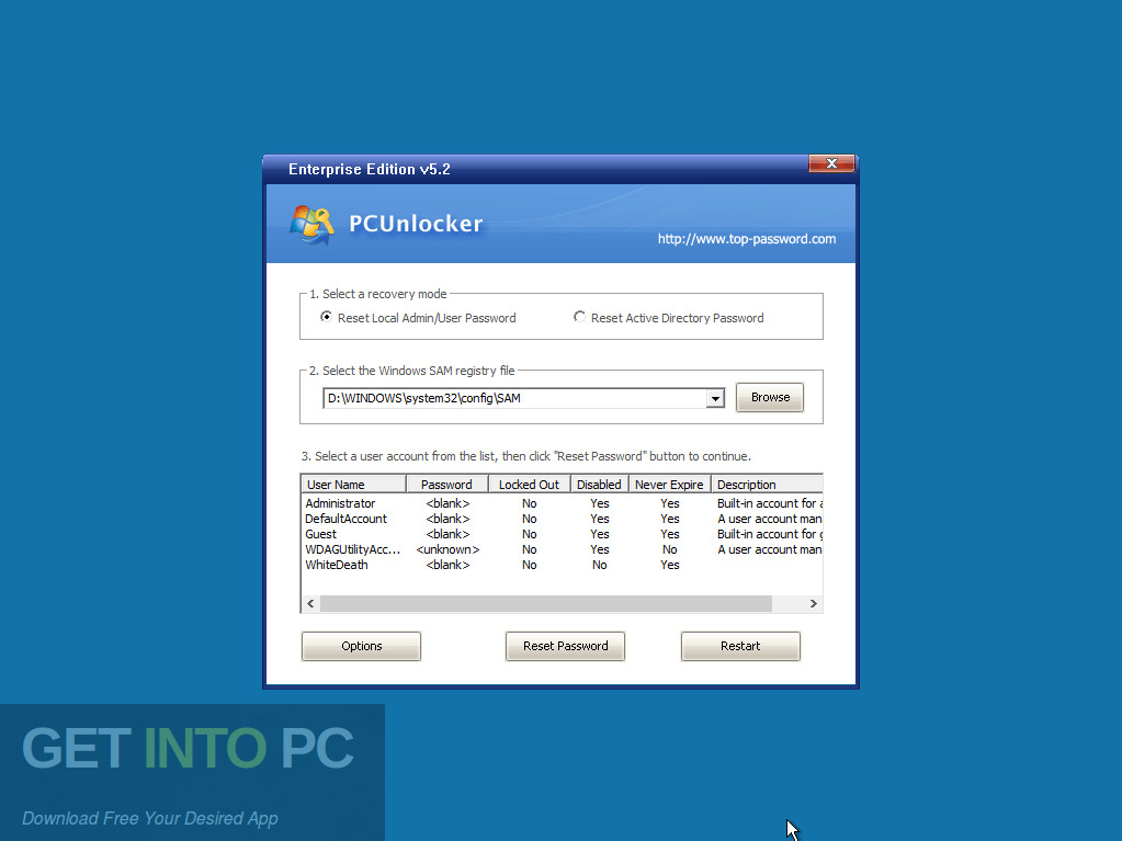 PCunlocker Enterpise Edition 2021 Free Download