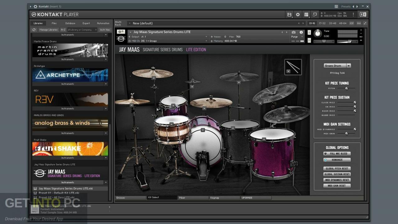 Room Sound – Jay Maas Signature Series Drums Free Download