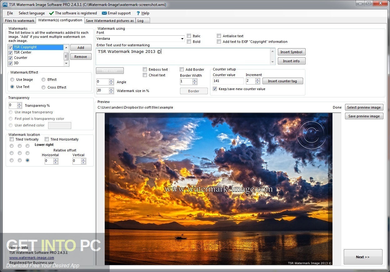 TSR Watermark Image Pro 2021 Free Download