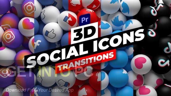 VideoHive – 3D Social Icons Transitions for Premiere Pro MOGRT Free Download