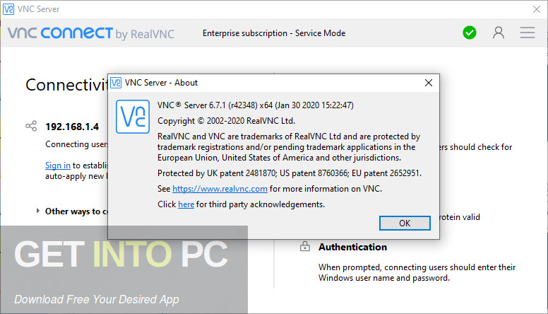 VNC Connect (RealVNC) Enterprise 2021 Free Download