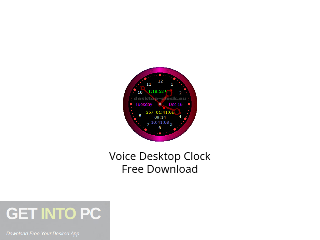 Voice Desktop Clock Free Download
