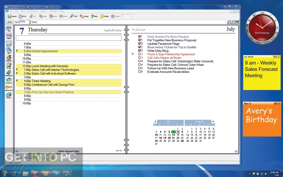 AnyTime Organizer Deluxe 2022 Free Download