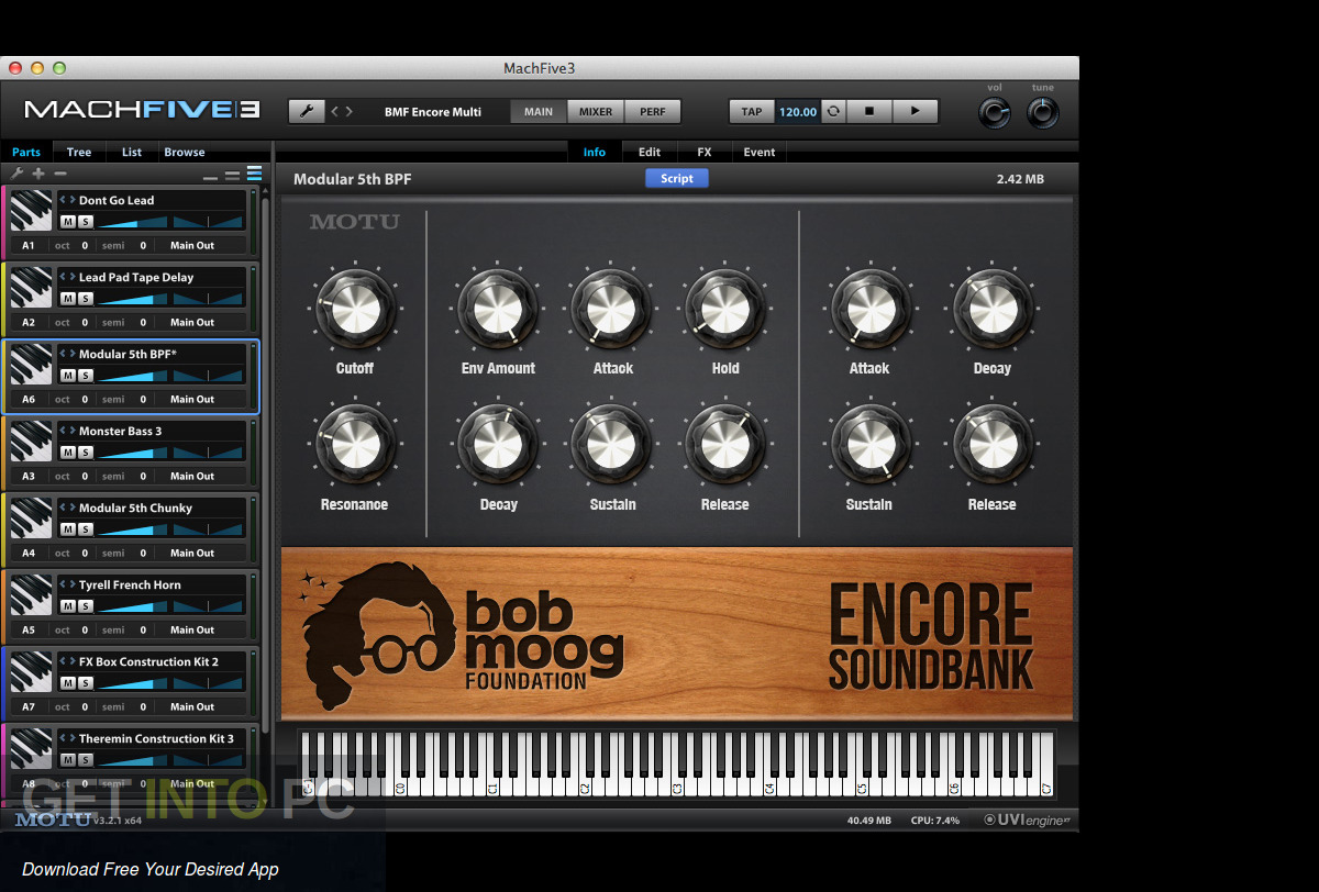 Bob Moog Foundation Encore (UVI Falcon) Free Download