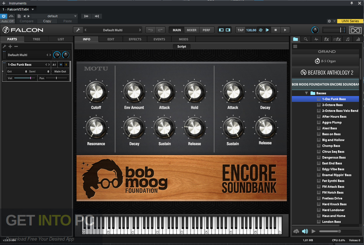 Bob Moog Foundation Encore (UVI Falcon) Free Download