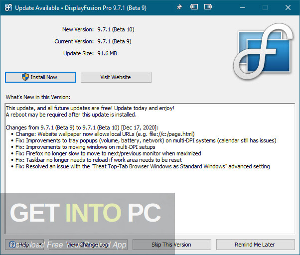 DisplayFusion Pro 2022 Free Download