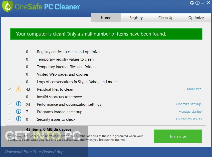 OneSafe PC Cleaner Pro 2021 Free Download