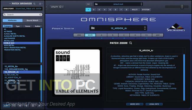 Sound Dust – Table Of Elements for Omnisphere 2 Free Download