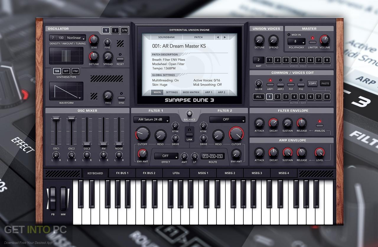 Synapse Audio – DUNE 3 World of Ambient (SYNTH PRESET) Free Download