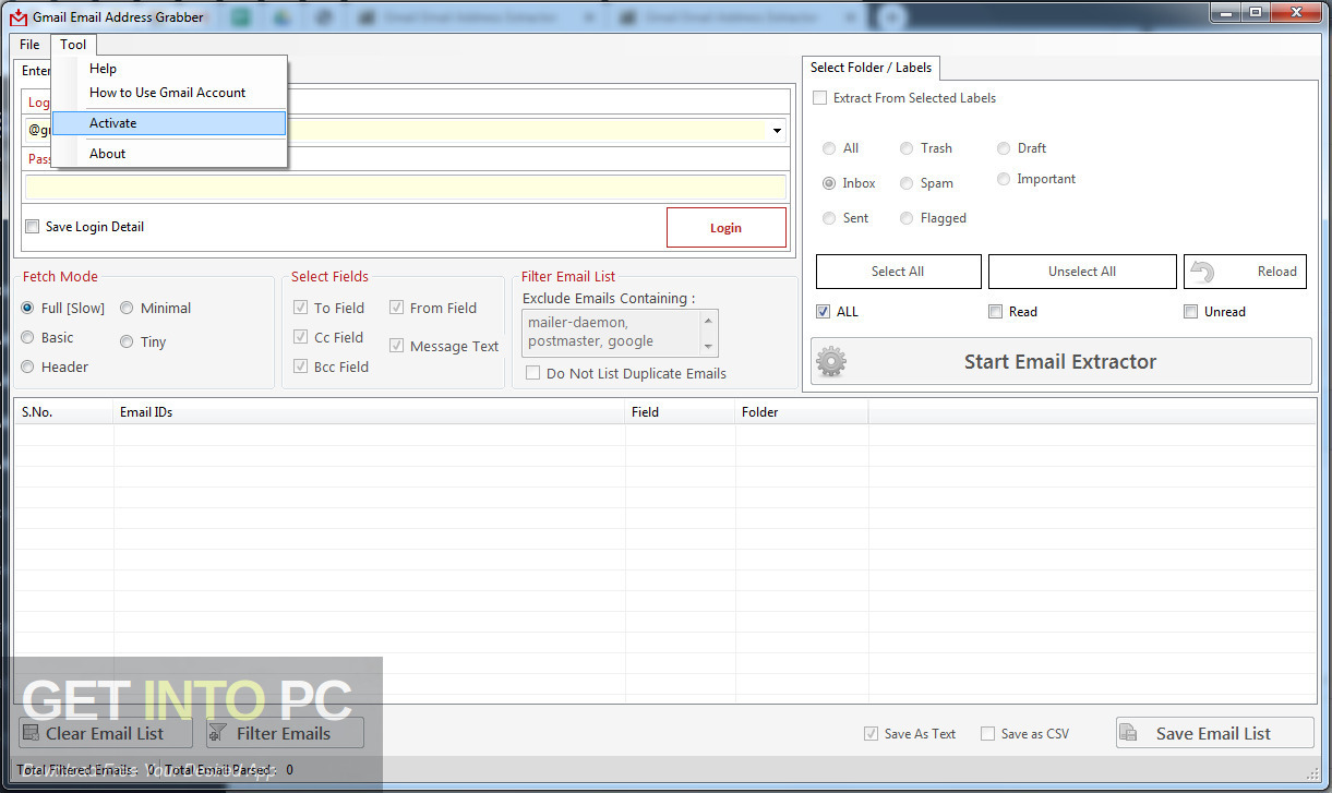 Technocom Gmail Email Address Grabber Free Download
