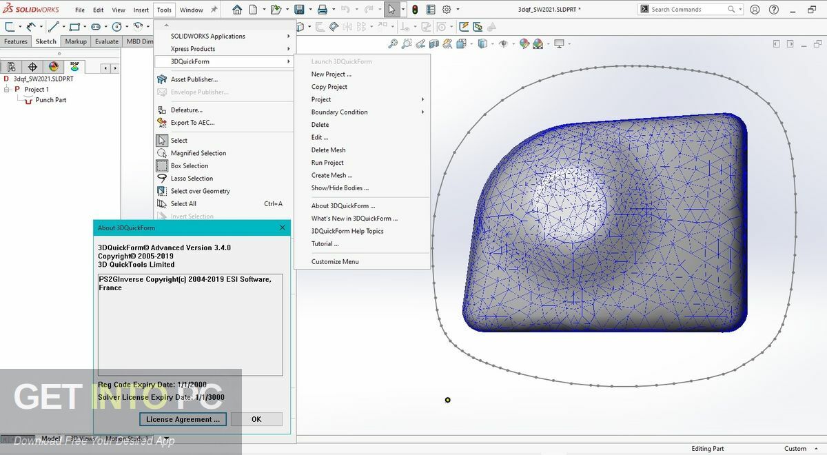 3DQuickForm for SolidWorks 2009-2022 Free Download