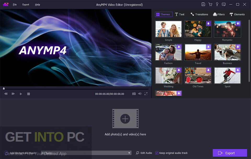 AnyMP4 Video Editor Free Download