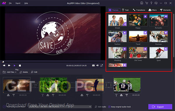 AnyMP4 Video Editor Free Download