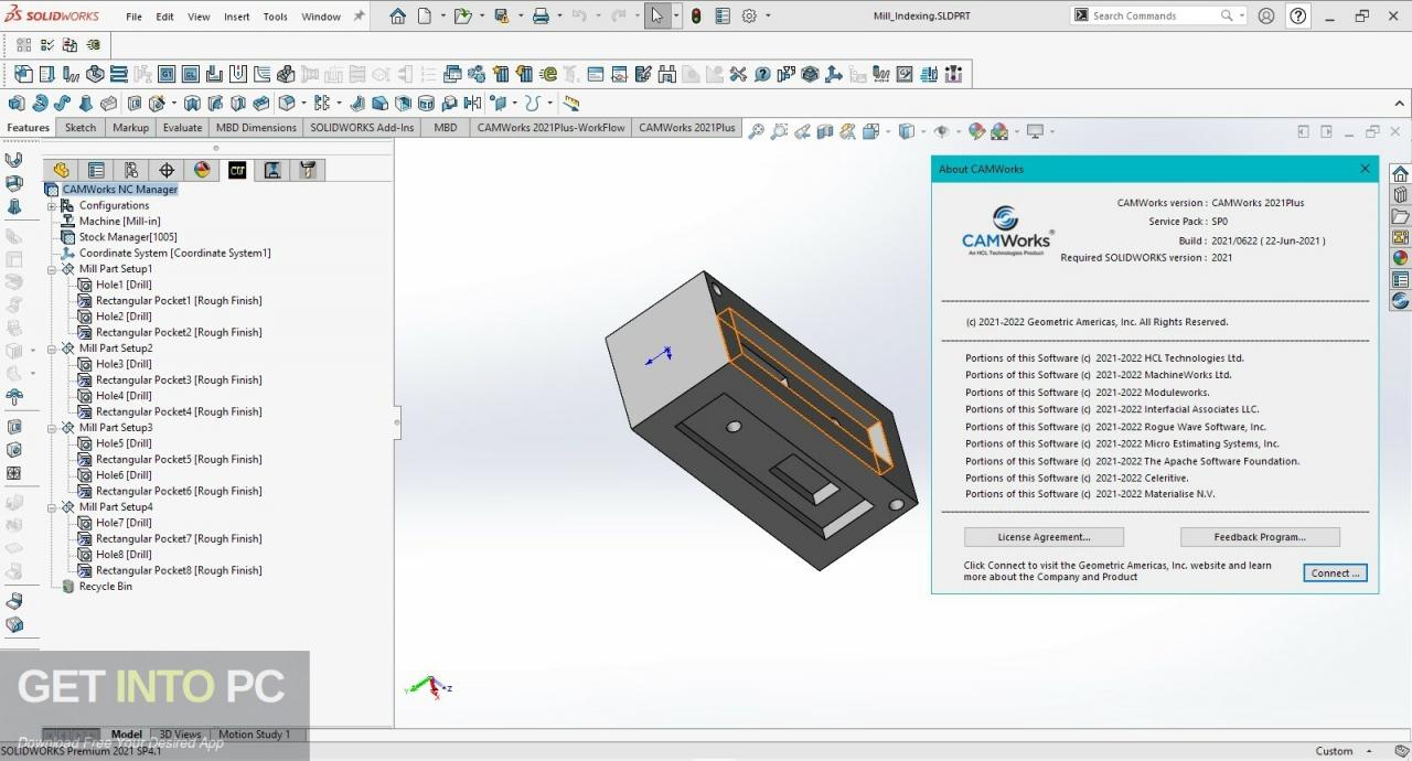 CAMWorks 2022 SP0 Multilingual for SolidWorks 2021-2022 Free Download
