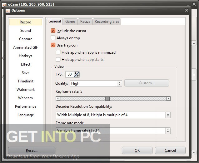 OhSoft oCam Free Download